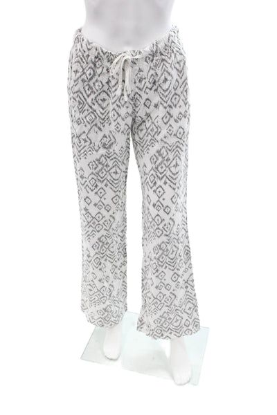 Bella Dahl Womens White Aztec Tencel Sweatpants Drawstring Size S