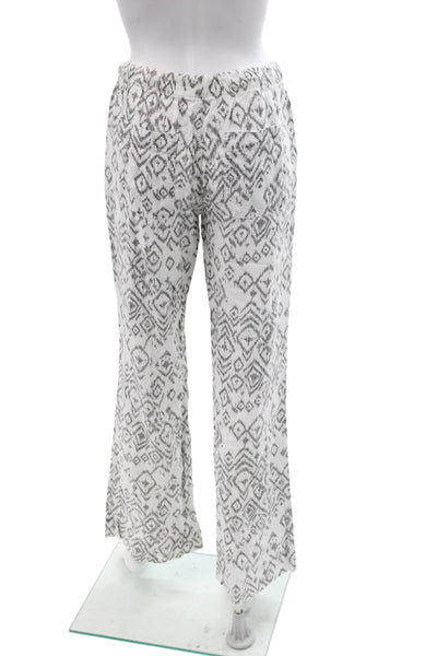 Bella Dahl Womens White Aztec Tencel Sweatpants Drawstring Size S