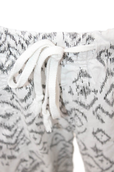 Bella Dahl Womens White Aztec Tencel Sweatpants Drawstring Size S