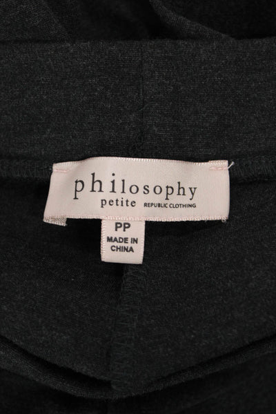Philosophy By Republic Womens Ankle Leggings Dark Gray Size PP
