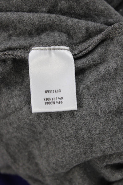 Bailey 44 Women Mock Neck Long Sleeve Gray Zip Top Size S
