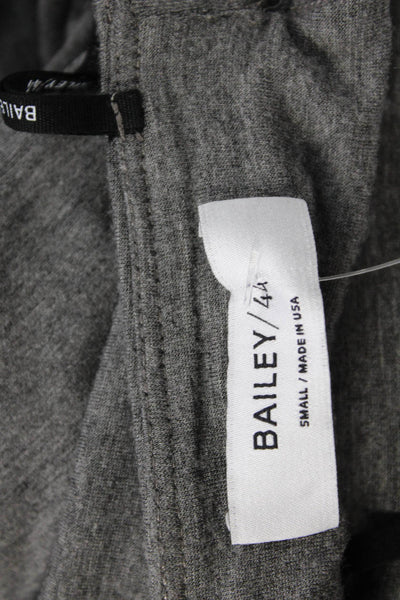 Bailey 44 Women Mock Neck Long Sleeve Gray Zip Top Size S