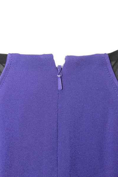 Ramy Brook Women Purple Long Sleeve Zip Blouse Size S
