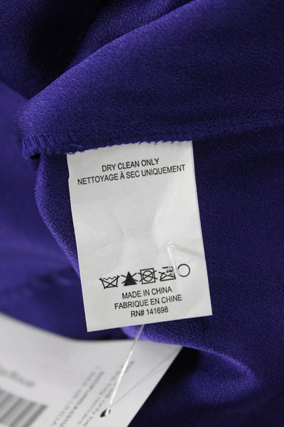 Ramy Brook Women Purple Long Sleeve Zip Blouse Size S