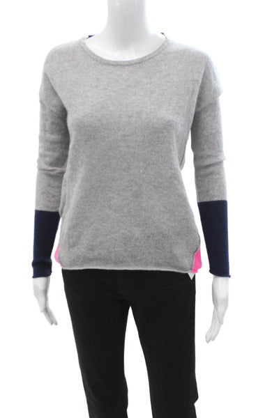 360 Sweater Unisex Gray Cashmere Crew Neck Pullover Sweater Size XS