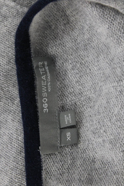 360 Sweater Unisex Gray Cashmere Crew Neck Pullover Sweater Size XS