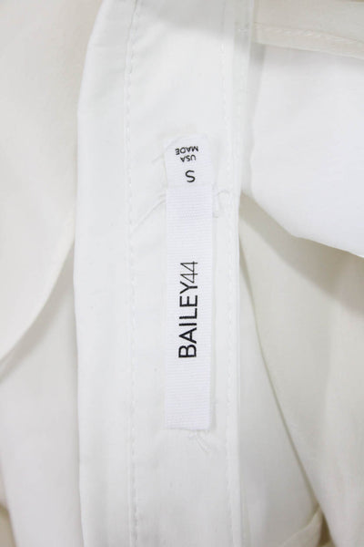 Bailey 44 Womens Collared Long Sleeve Button Up Blouse White Size S