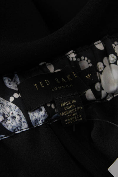 Ted Baker London Women Cropped Dress Pants Black Polyester Size 4