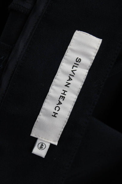 Silvian Heach Womens Ankle Dress Pants Black Cotton Blend Classic Size 46