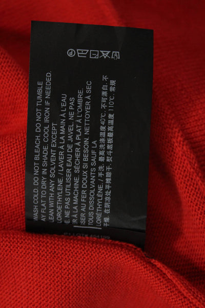 Theory Unisex Red 100% Merino Wool Crew Neck Pullover Long Sleeve Size M