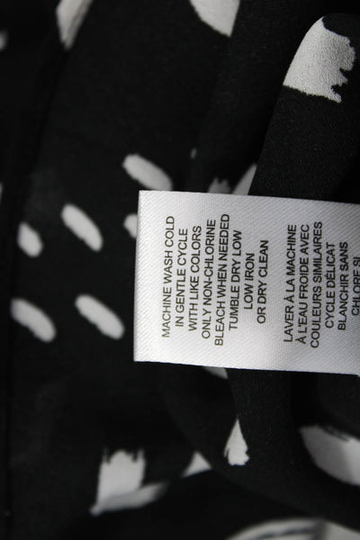Tahari Women Sleeveless Camisole Black Graphic Print Drawstring Size L