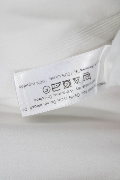 Eton Mens Dress Shirt White Spread Collar Long Sleeve 100% Cotton Size 42
