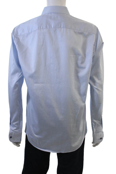 Sand Copenhagen Mens Spread Collar Dress Shirt Light Blue Long Sleeve Size 43
