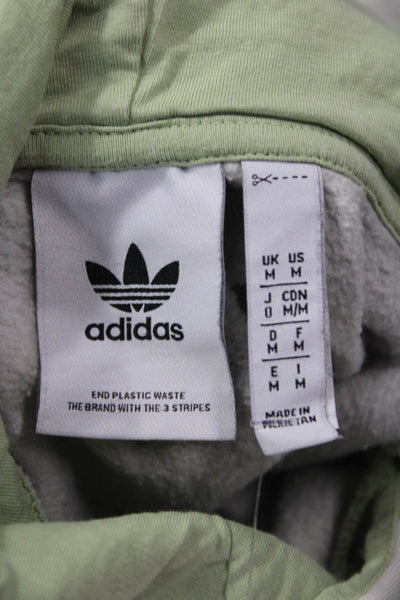 Adidas Mens Pullover Hoodies Beige Army Camo Drawstring Long Sleeve Size M