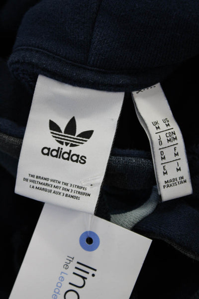 Adidas Mens Pullover Hoodie Dark Blue Camo Drawstring Long Sleeve Size M