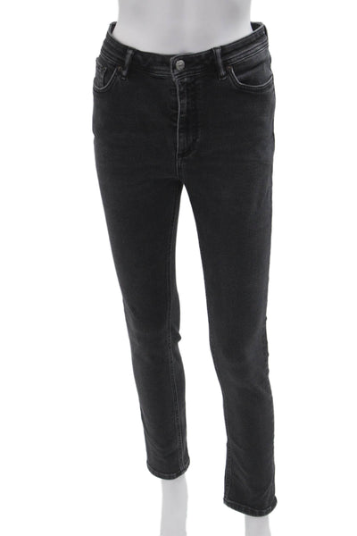 ACNE Studios Unisex Skinny Ankle Jeans Dark Gray Mid Rise Size 29