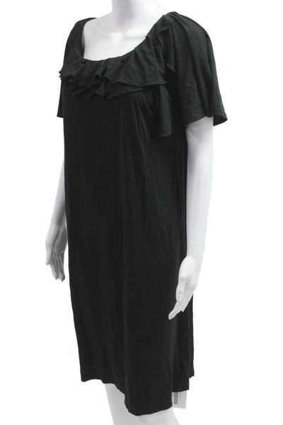 Juicy Couture Womens Black Shift Dress Square Neck Knee Length Size XL