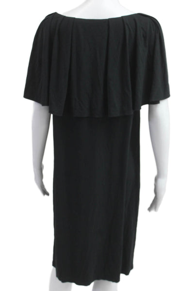 Juicy Couture Womens Black Shift Dress Square Neck Knee Length Size XL