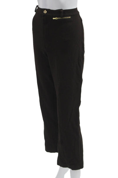 St. John Sport Women Cropped Dress Pants Black Size 14