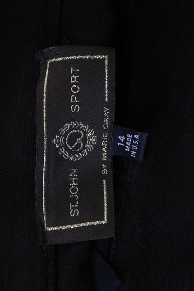 St. John Sport Women Cropped Dress Pants Black Size 14