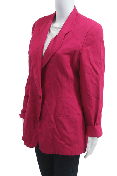 Giorgio Armani Le Collezioni Unisex Pink Wool Blazer Size 14