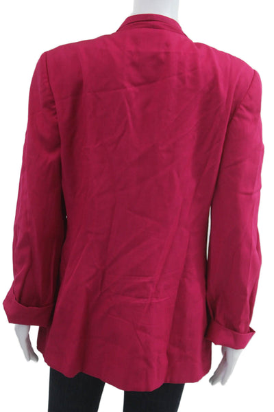 Giorgio Armani Le Collezioni Unisex Pink Wool Blazer Size 14