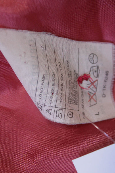 Giorgio Armani Le Collezioni Unisex Pink Wool Blazer Size 14