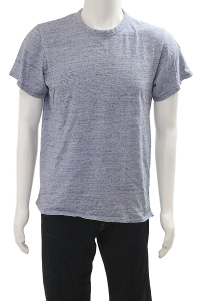 Rag & Bone Mens Crew Neck T-Shirt Light Blue 100% Cotton Size L
