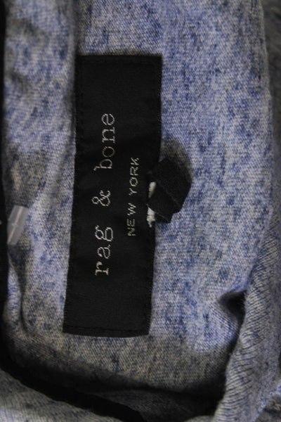 Rag & Bone Mens Crew Neck T-Shirt Light Blue 100% Cotton Size L