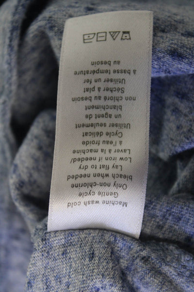 Rag & Bone Mens Crew Neck T-Shirt Light Blue 100% Cotton Size L