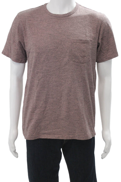 Rag & Bone Mens Brown Crew Neck Cotton Blend T-Shirt Size L