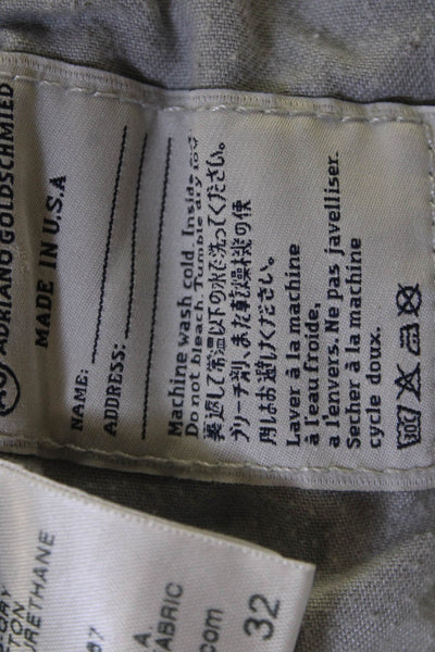 Adriano Goldschmied Mens Chino Pants Gray Size 32