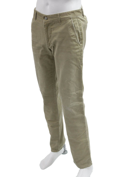 Adriano Goldschmied Mens Chino Khakis Beige Size 31