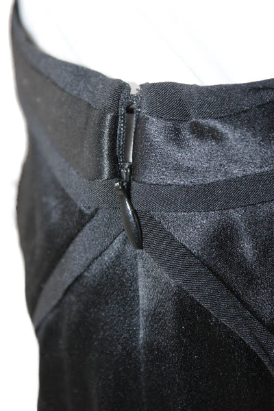 J. Mendel Women Trumpet Skirt Short Black Cotton Solid Size 8