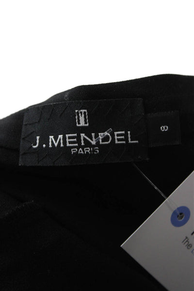 J. Mendel Women Trumpet Skirt Short Black Cotton Solid Size 8