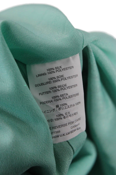 J Crew Womens A-Line Fit & Flare Silk Dress Light Blue Size 10