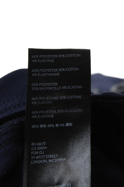 Anthropologie Women Dark Blue Cropped Ankle Pants Size 8