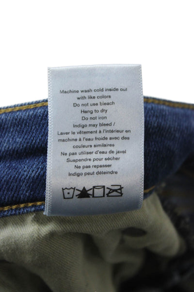 Rag & Bone Womens Dark Blue Cropped Flared Jeans Mid-Rise Size 25