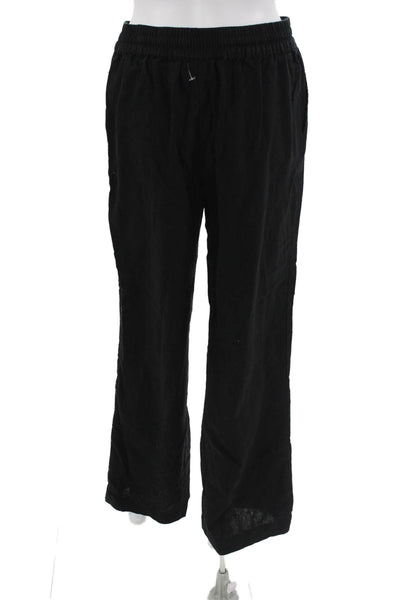 Steve Madden Unisex Black Sweatpants Drawstring Linen Rayon Bohemian Size S