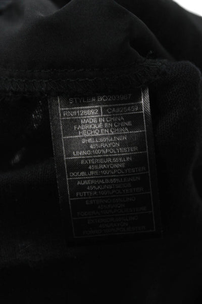 Steve Madden Unisex Black Sweatpants Drawstring Linen Rayon Bohemian Size S