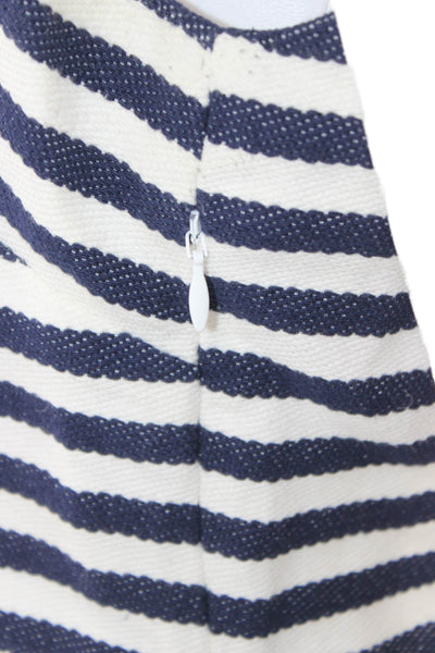 STS Sail To Sable Women Shift Tank Dress Navy Striped V-Neck Size M