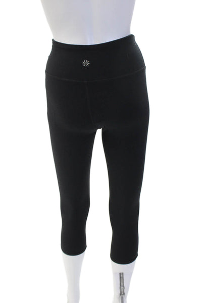 Athleta Women Capri Leggings Black Nylon Fall Size XS