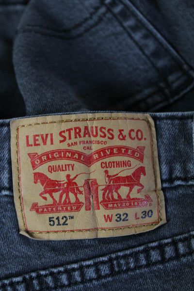 Levis Mens Ankle Tapered Dark Gray Denim Jeans Size 32