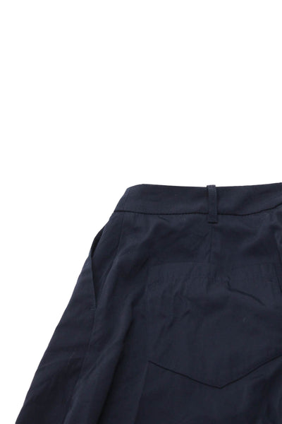 Zara Unisex Chino Shorts Dark Blue Button Size S