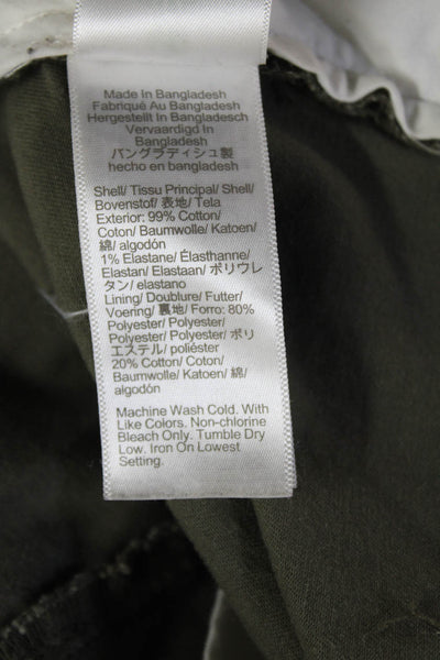 J Crew Mens Chino Green Cotton Button Size 34