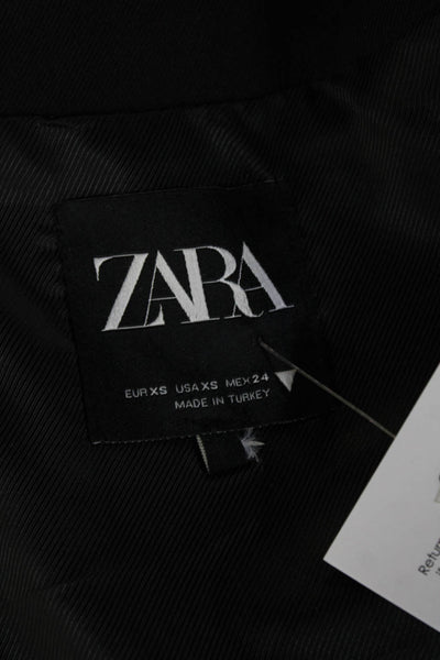 Zara Unisex Black V-Neck Button Vest Sleeveless Size XS
