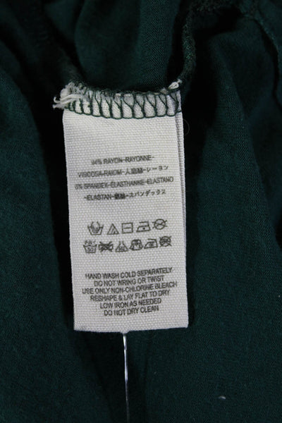 We The Free Womens Green Long Sleeve Tunic Top Basic Rayon Spandex Size S