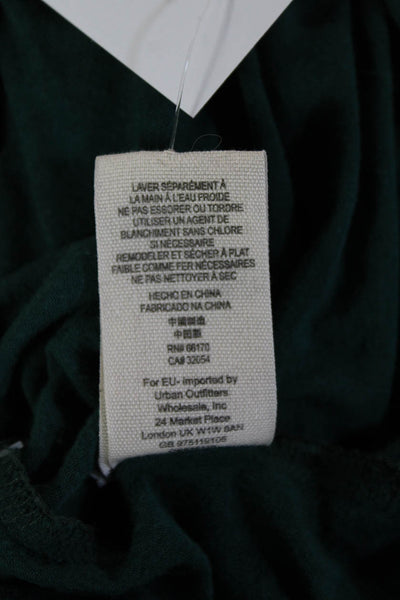 We The Free Womens Green Long Sleeve Tunic Top Basic Rayon Spandex Size S
