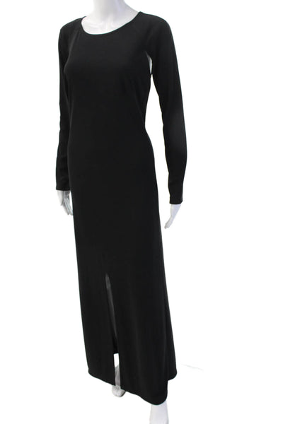Moda International Womens Maxi Sheath Dress Black Long Sleeve Size 10