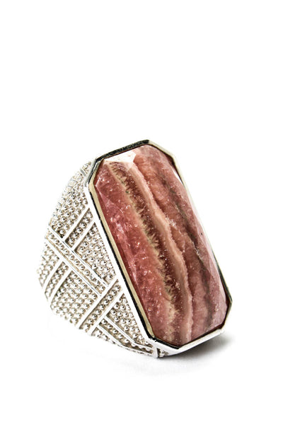 Hilary Joy Womens Sterling Silver Rhodochrosite Ring Sz 7 14.3g